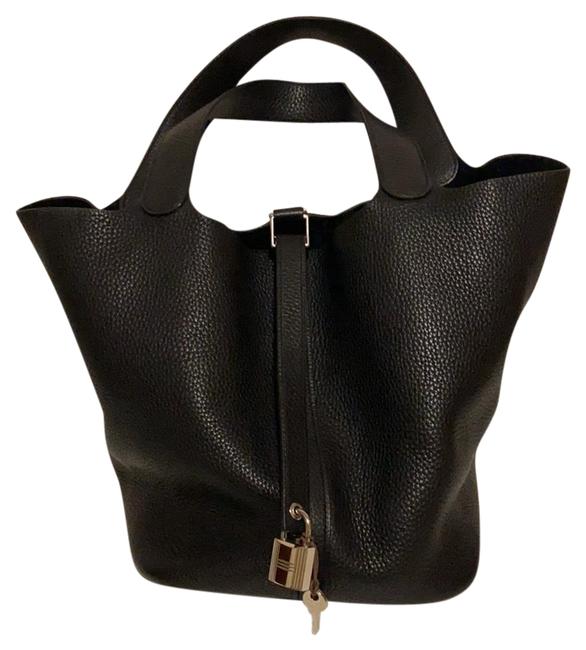 Hermes Picotin 26cm Gm Black Leather Hobo Bag