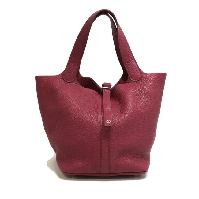 Hermes Picotin Lock 22 Rouge Leather Satchel