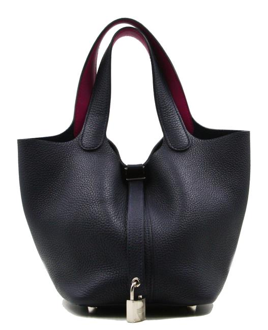 Hermes Picotin Togo Lock 18 Blue and Pink Tote