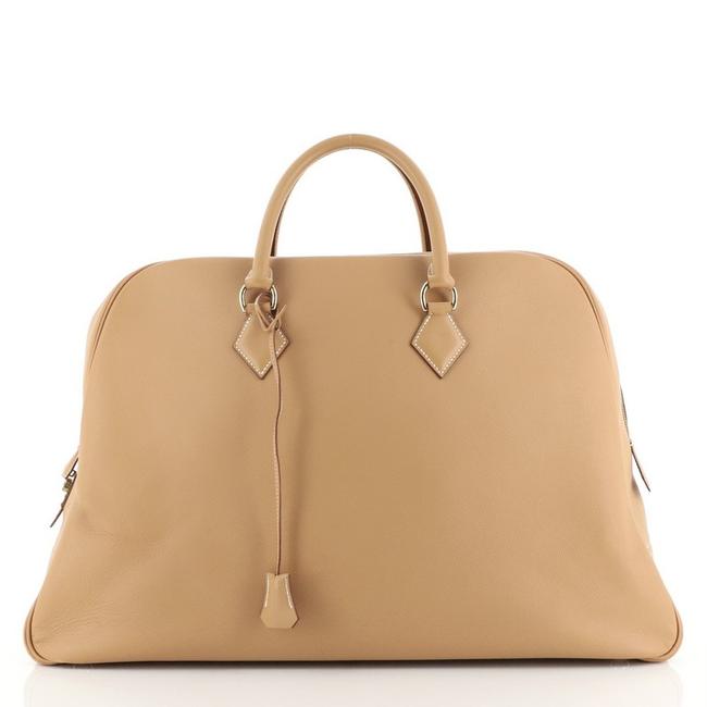 Hermes Plume Travel Courchevel 52 Brown Leather Satchel