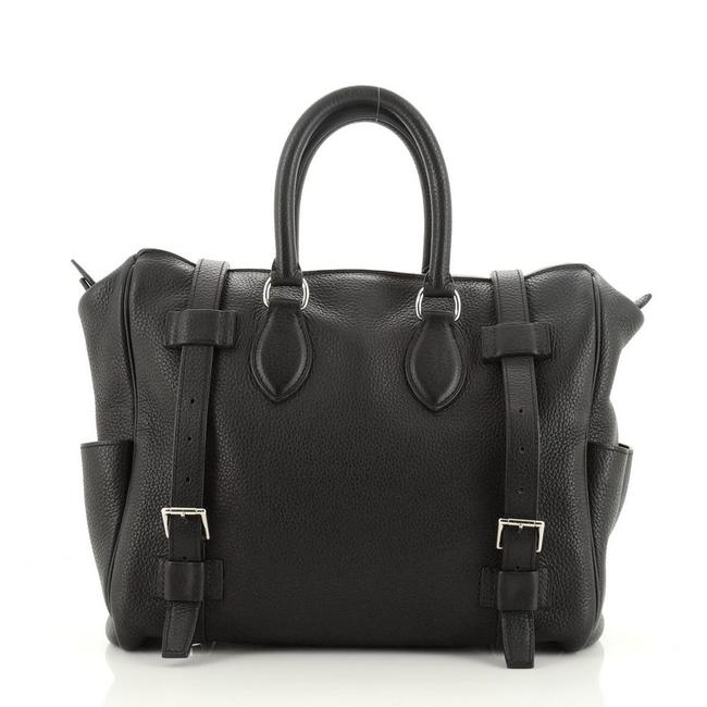 Hermes Pursangle 31 Black Leather Tote