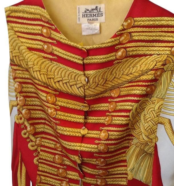 Hermes Red Cream Black Yellow. Top