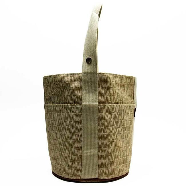 Hermes Saxo Mm Ladies H22976 Beige Canvas Shoulder Bag