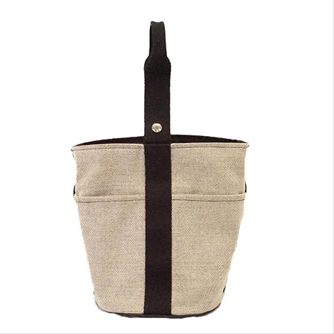 Hermes Saxo Mm Womens Handbag Ivory Canvas Satchel