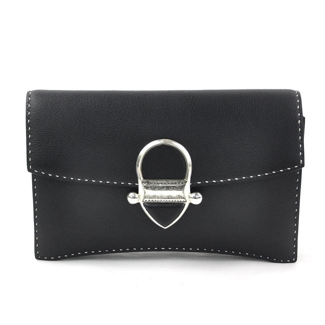 Hermes Second Womens 97879b Navy Leather Clutch