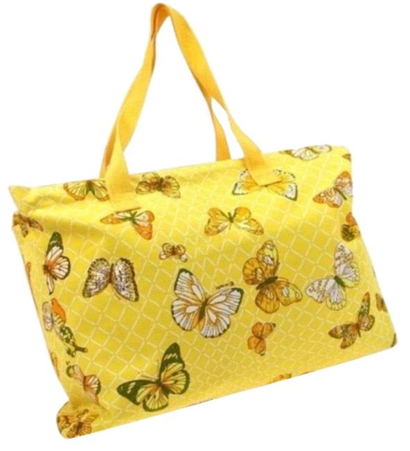 Hermes Set Plus Pouch Yellow Cotton Tote
