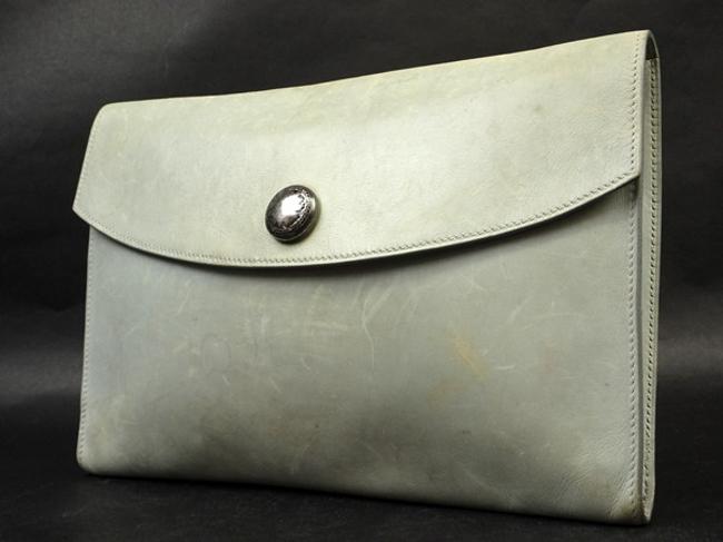 Hermes Swift Rio 220748 Pale Blue Leather Clutch