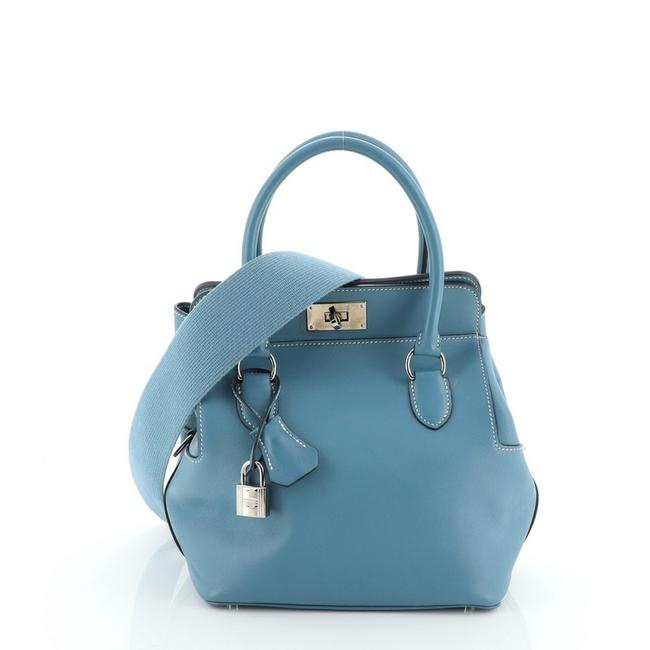 Hermes Toolbox Swift 20 Blue Leather Shoulder Bag