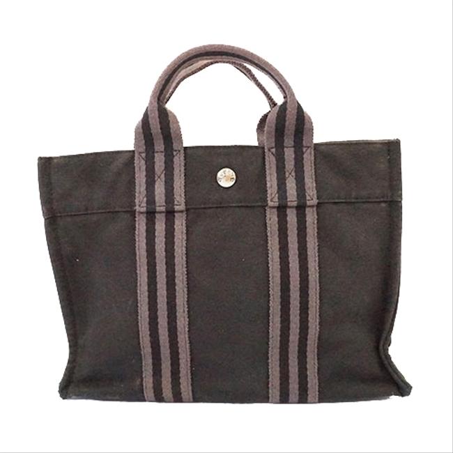 Hermes Tote Bag Fool Tote Pm Black Canvas