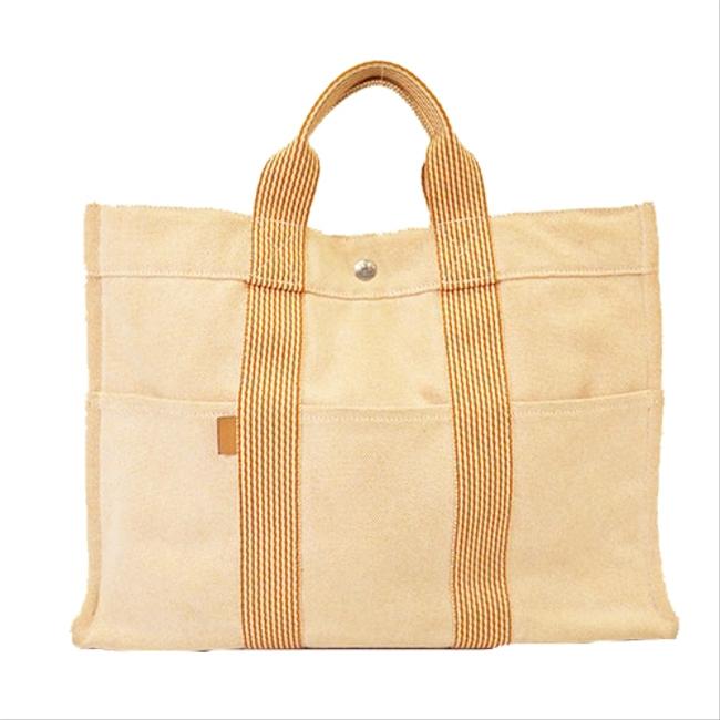 Hermes Tote Bag New Fool Toemm Women Men Unisex Handbag Orange Canvas