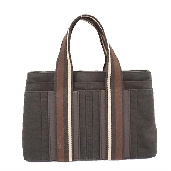 Hermes Tote Bag Troca Horizontal Pm Men Women Unisex Handbag Black Canvas