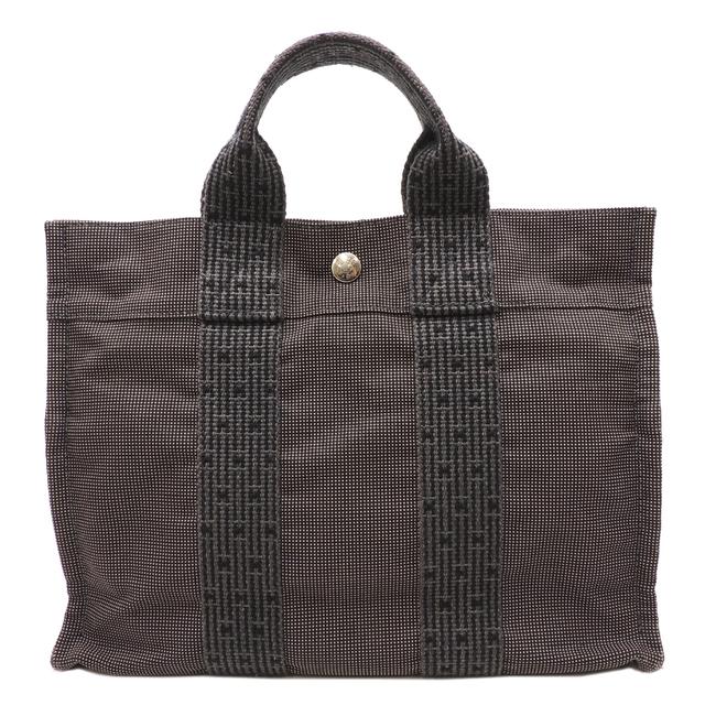 Hermes Tote Bag Yale Line Pm Handbag Ladies Dh51302 Gray Canvas