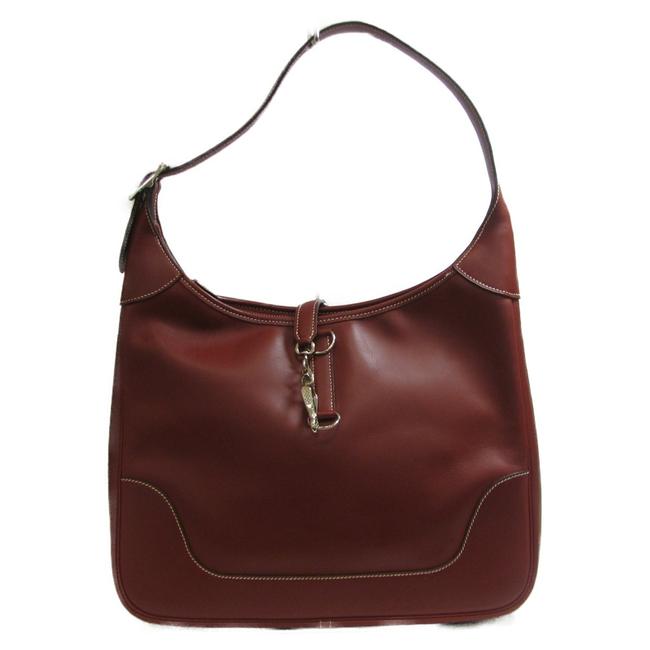 Hermes Trim 35 Ladies Red ColorRouge H Box Calf Leather Shoulder Bag