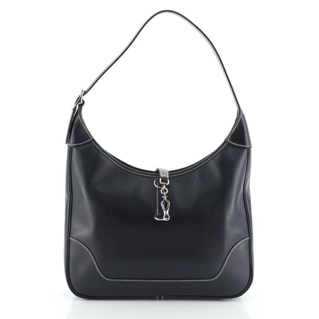 Hermes Trim Ii Veau Grain Lisse 31 Blue Leather Shoulder Bag