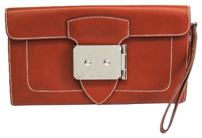 Hermes Unisex Brown Box Nepal Leather Clutch