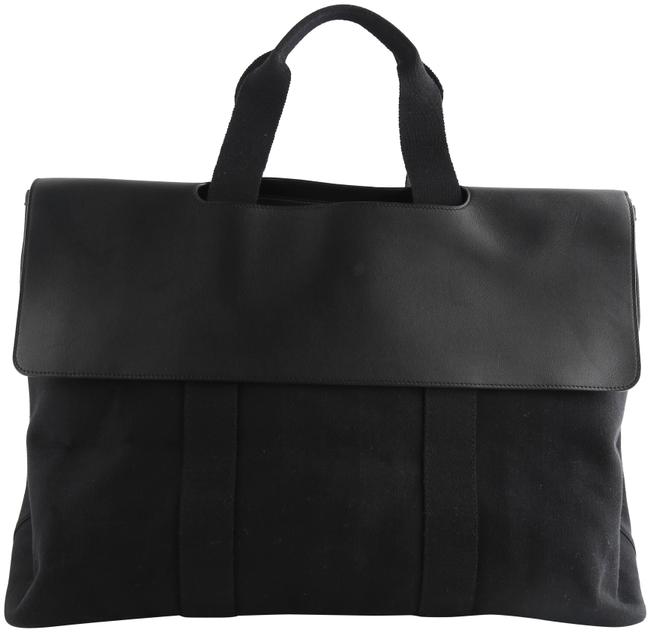 Hermes Valparaiso Bag Gm Black Canvas Tote