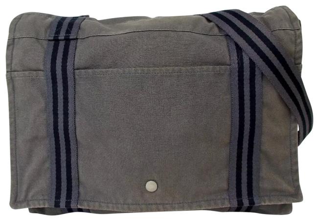 Hermes Vassuse Gray Canvas Shoulder Bag