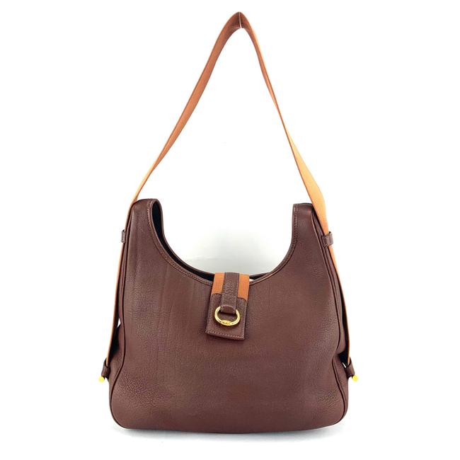 Hermes Vespa Vintage Brown Epsom Leather Shoulder Bag
