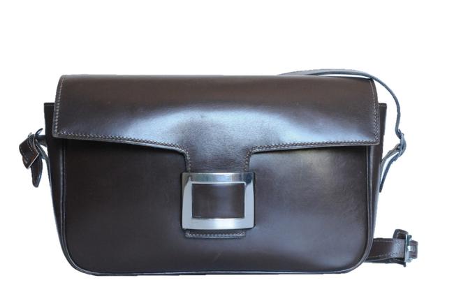 Hermes Vintage Chocolate 1958 Brown Box Calf Leather Shoulder Bag