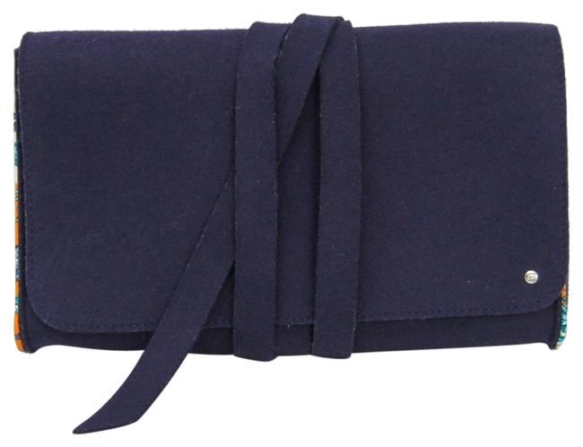 Hermes Womens Purple FeltSilk Clutch