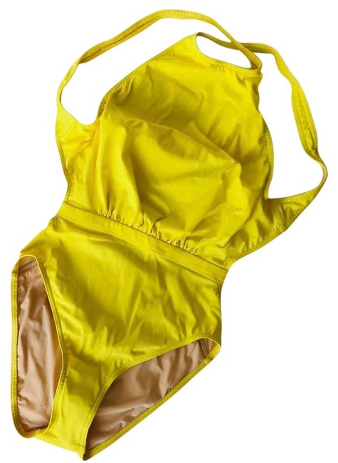 Hermes Yellow Swimsuit Swimwear One piece Bathing Suit 