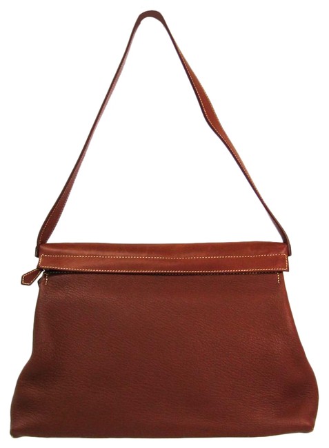 Hermes Yoeh Womens Noisette Leather Shoulder Bag