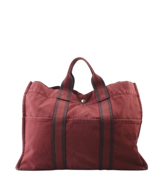 Hermes 152559 Red Xcanvas Satchel