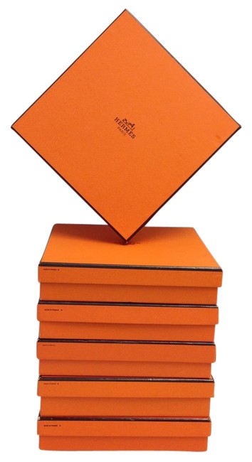 Hermes Box #7570 Six Boxes 8x8x1.5 Orange Logo Weekend/Travel Bag