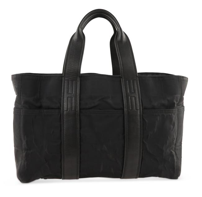 Hermes Acapulco Pm Black Canvas Tote