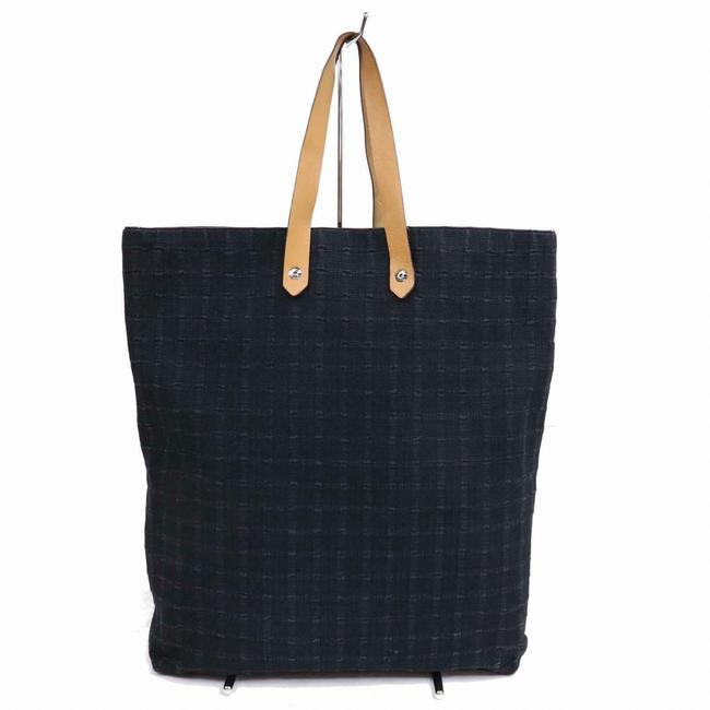 Hermes Ahmedabad Large Quilted Shopper 870149 Black Canvas Tote