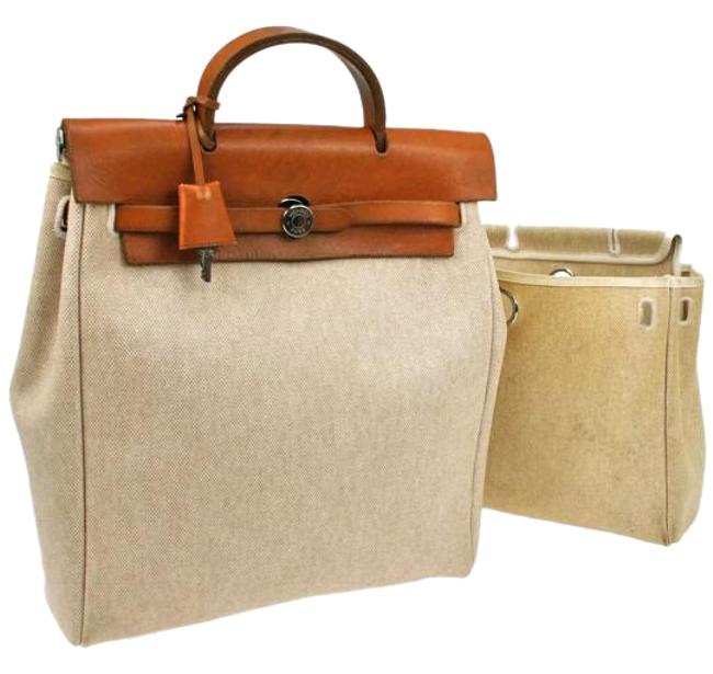 Hermes Shoulder Bag Aldo Backpack/ Tan Canvas Backpack