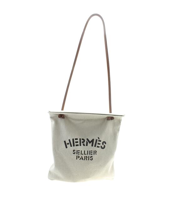 Hermes Aline Grooming 181583 Tan Canvas Shoulder Bag