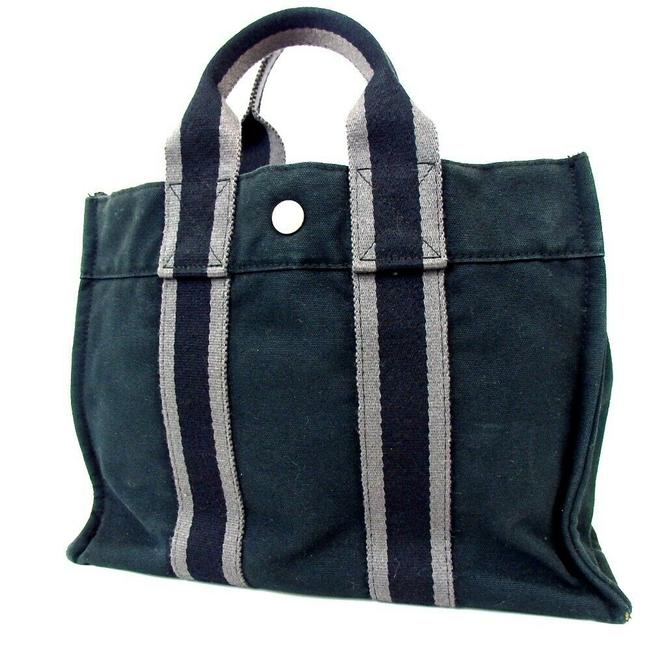 Hermes Bag Fool Toe Pm Hand Black Canvas Tote