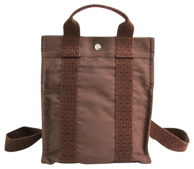 Hermes Bag Her Line Brown Polyamide / Polyester Tote