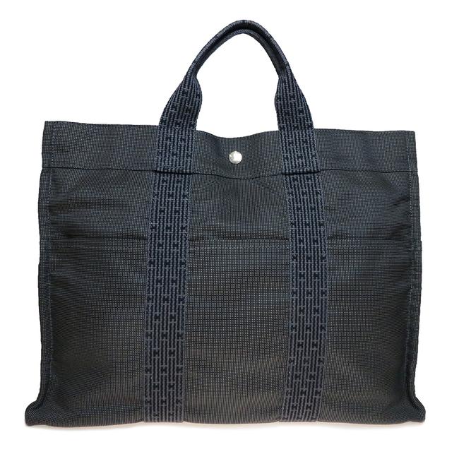 Hermes Bag Her Line Gray Canvas Tote