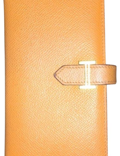 Hermes Bearn Gusset Orange Wristlet