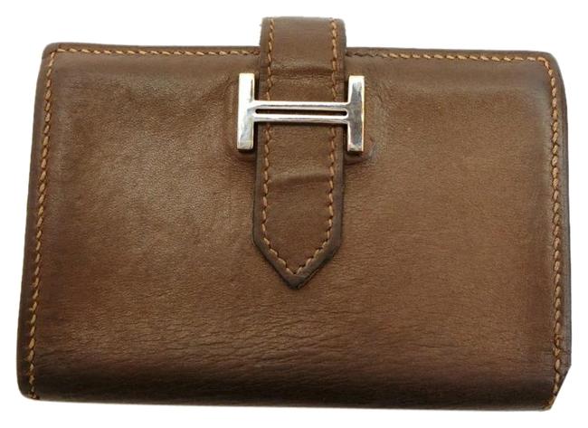 Hermes Bearn Wallet 228291 Brown Leather Clutch