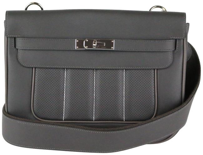 Hermes Berline 28 Etain Swift Leather Cross Body Bag