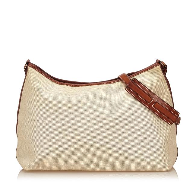 Hermes Berlingot Canvas Mm White Leather Shoulder Bag