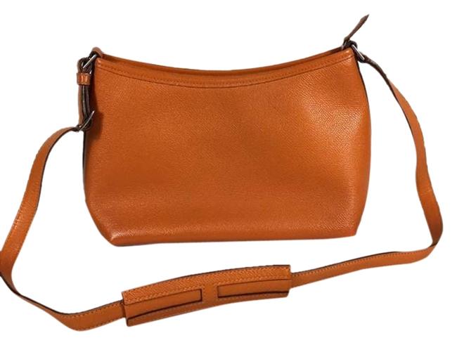 Hermes Berurango Pm Epsom Tote Orange Leather Shoulder Bag