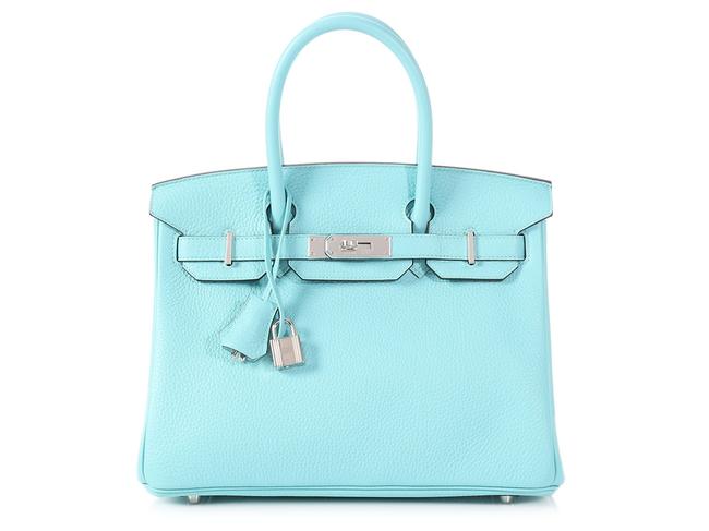 Hermes Birkin 30 Bleu Atoll Togo Satchel