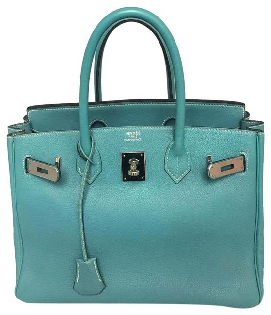 Hermes Birkin 30 Blue Satchel