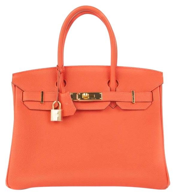 Hermes Birkin 30 Cm Orange Leather Satchel