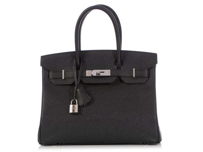 Hermes Birkin 30 Epsom Black Leather Satchel