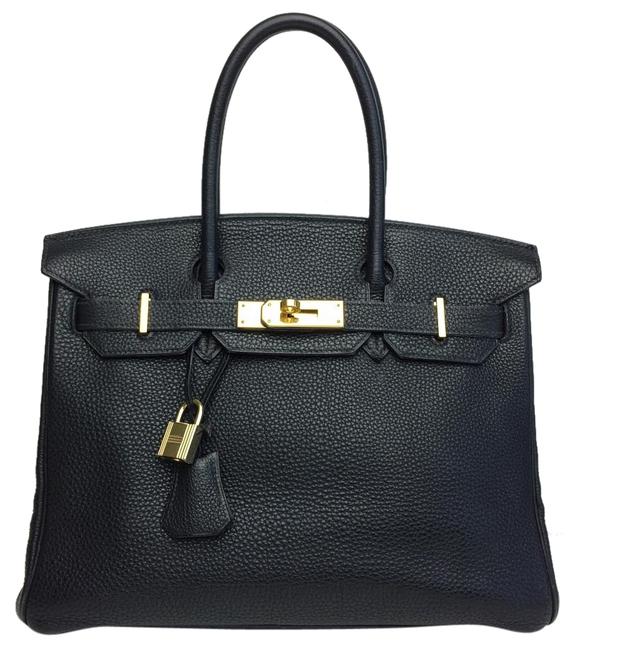 Hermes Birkin 30 Ghw Black Leather Satchel