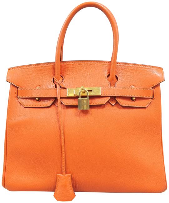 Hermes Birkin 30 Orange Fjord Tote