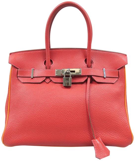 Hermes Birkin 30 Red&amp;orange Togo Tote