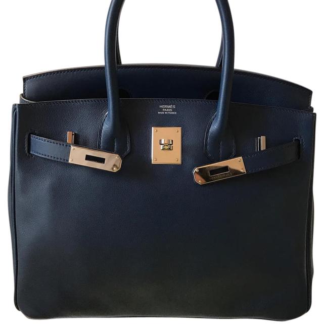 Hermes Birkin 30 Swift Blue Saphire Satchel
