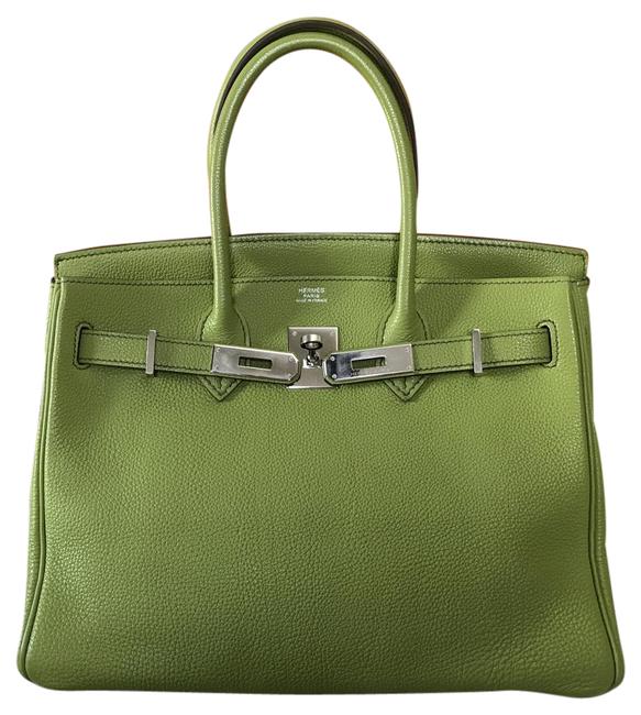 Hermes Birkin 30 Togo Palladium K Stamp Vert Anis Leather Tote