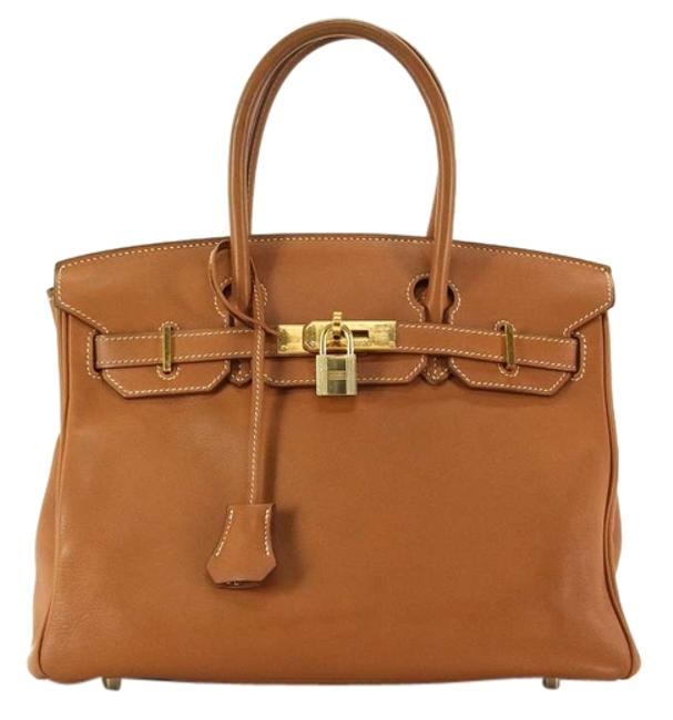 Hermes Birkin 30cm Gold Brown Leather Satchel
